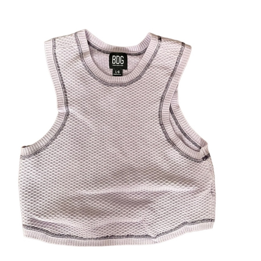 BDG Purple Urban Outfitters Tank Size Large High Neck Cropped Tank Top